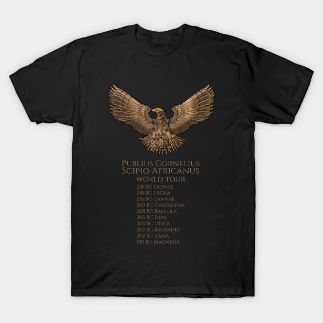 Ancient Roman Steampunk Eagle - Scipio Africanus World Tour T-Shirt by Styr Designs